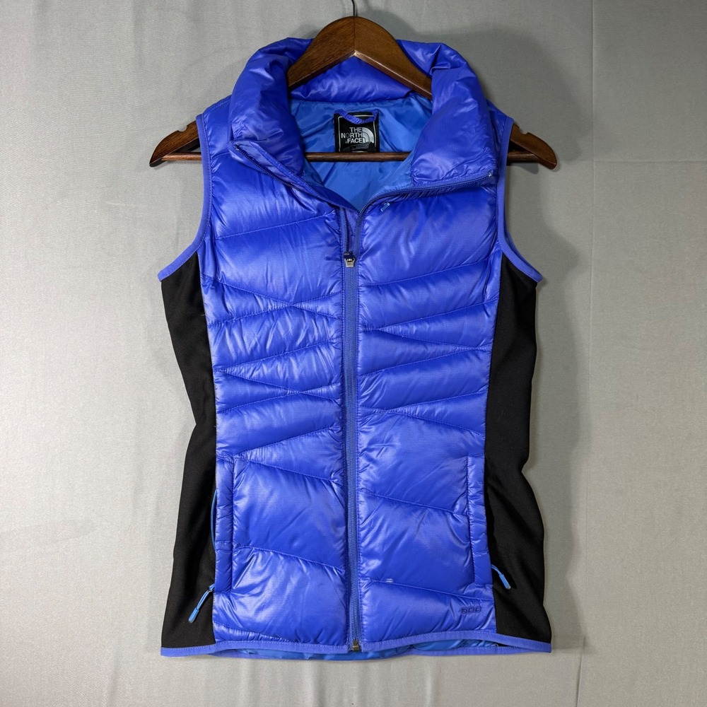 The North Face 600 Fill Goose Down Puffer Vest Women's Blue Black Size S‎